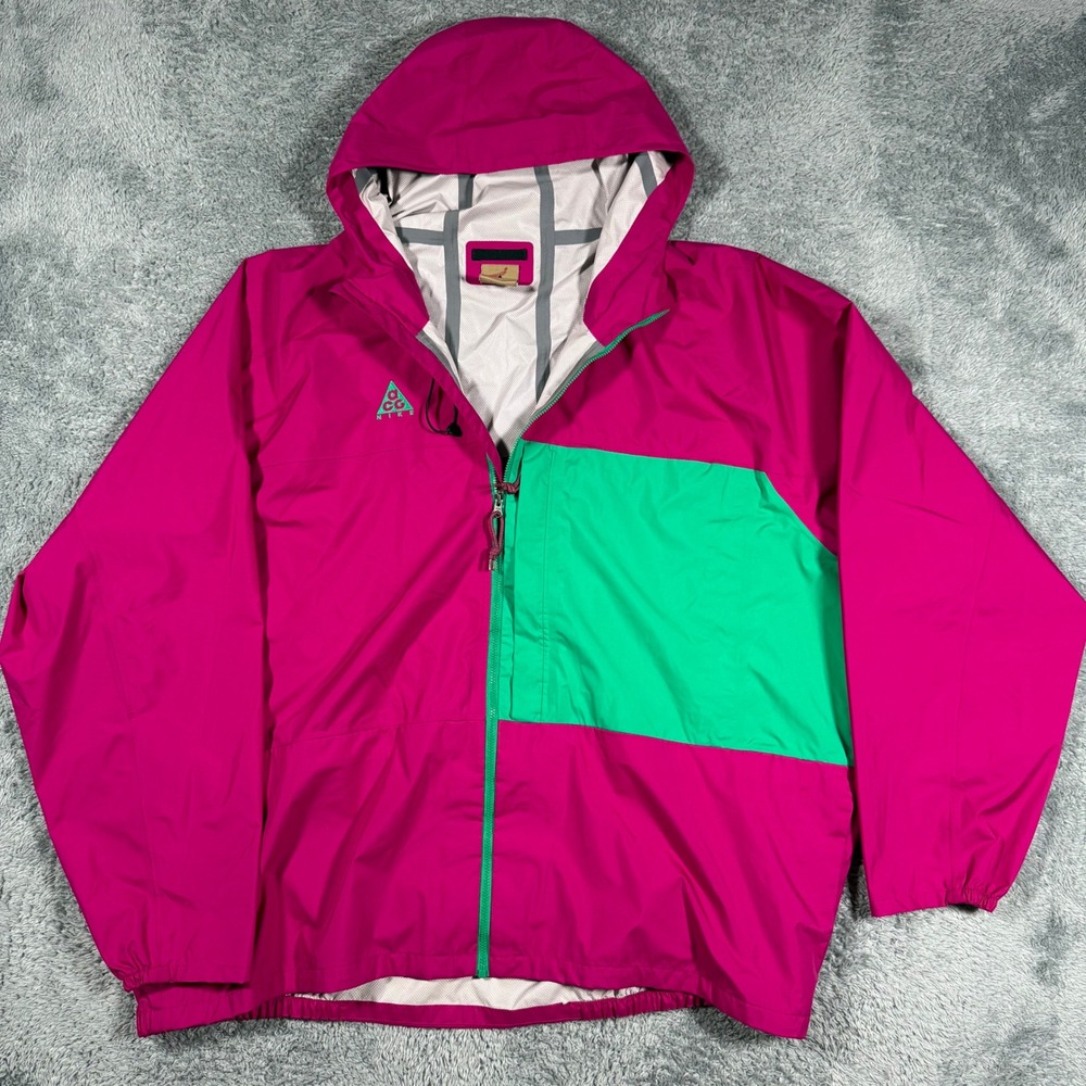Nike ACG NRG 2.5L Packable Rain Jacket‎ Mens Size 2XL Color Block Lightweight